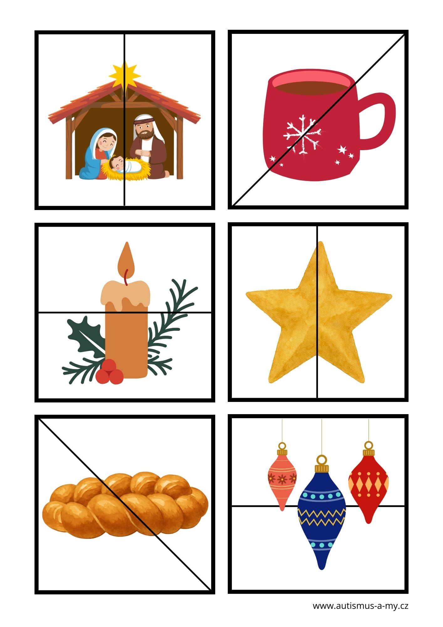 Vánoční puzzle - skládačka 2